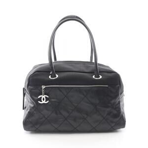Chanel Paris Biarritz Boston Bag Canvas Black